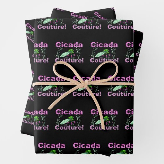 Cicada Bug - Schattigee insectenliefhebber Inpakpapier Vel (In situ)