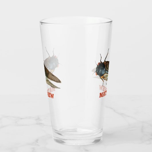 Cicada Bug, Sect Foto gepersonaliseerd Glas (Rechts)