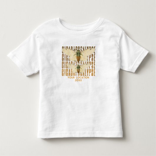 Cicada Cicadapocalypse 2024 Aangepaste locatie Kinder Shirts (Voorkant)