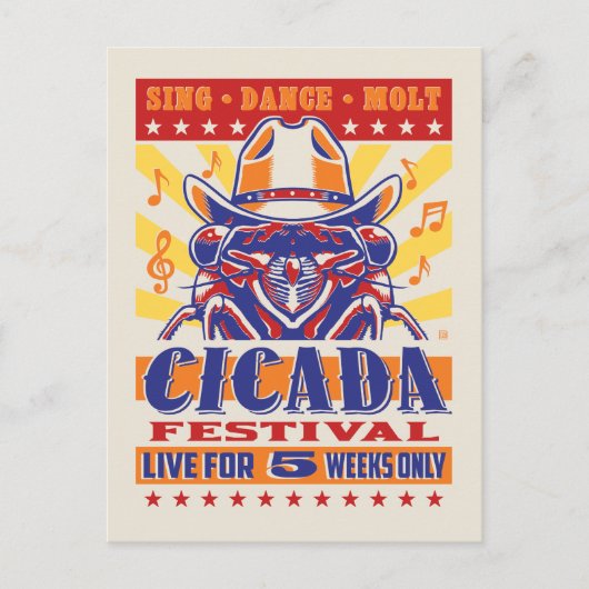 Cicada Country Music Festival Briefkaart (Voorkant)