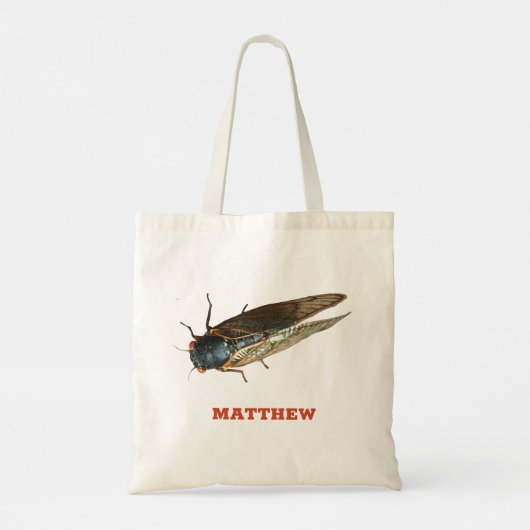 Cicada Foto Insect Grafisch Gepersonaliseerd Tote Bag (Achterkant)