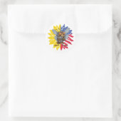 Cicada Harmonica Zonnebloem 4 juli Ronde Sticker (Tas)