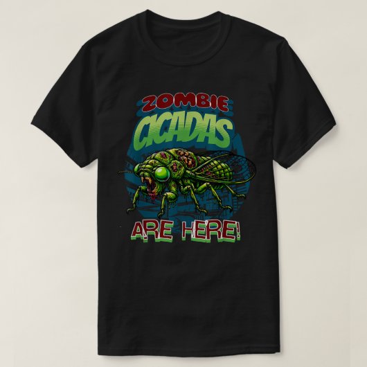 Cicada Humor Zombie Cicadas Funny T-shirt (Design voorkant)