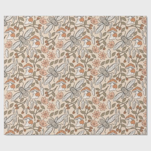 Cicada in het bos cadeaupapier (Vlak)