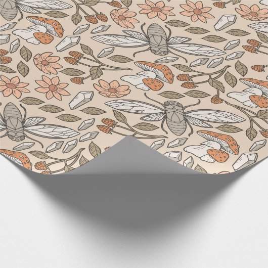 Cicada in het bos cadeaupapier (Hoek)