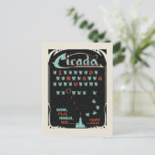 Cicada Invada Briefkaart (Staand voorkant)