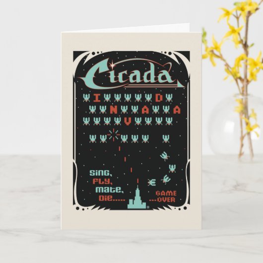 Cicada Invada Kaart (Gele Bloem)