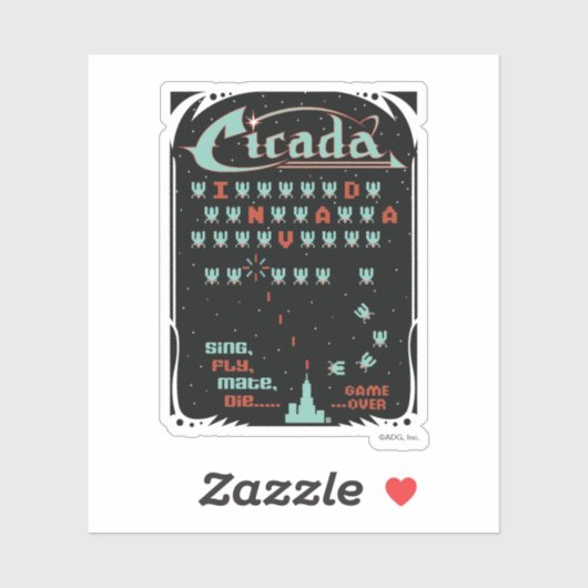 Cicada Invada Sticker (Vel)