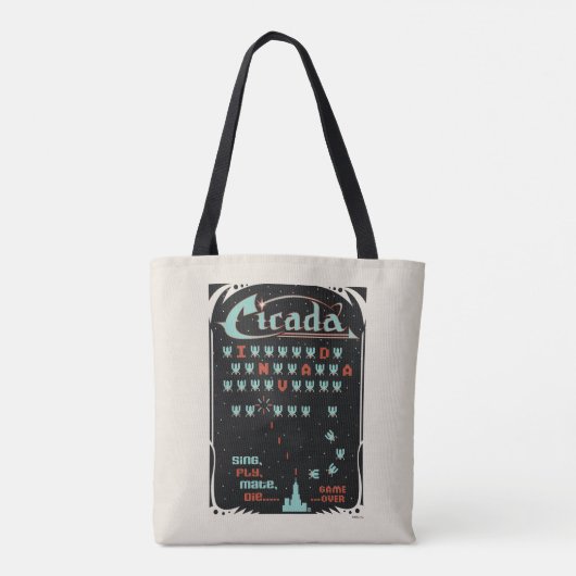 Cicada Invada Tote Bag (Achterkant)