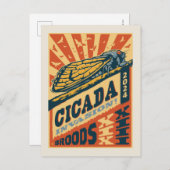 Cicada Invasion 2024 Brief Pers Briefkaart (Voorkant / Achterkant)