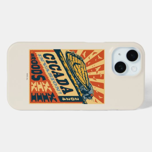 Cicada Invasion 2024 Brief Pers Case-Mate iPhone Case (Achterkant (horizontaal))