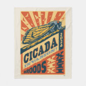 Cicada Invasion 2024 Brief Pers Fleece Deken (Voorkant)