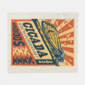 Cicada Invasion 2024 Brief Pers Fleece Deken (Voorkant (Horizontaal))
