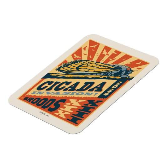 Cicada Invasion 2024 Brief Pers Magneet (Linkerzijde)