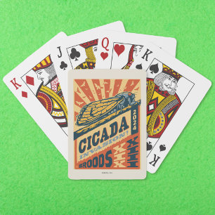 Cicada Invasion 2024 Brief Pers Pokerkaarten