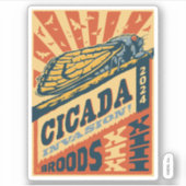 Cicada Invasion 2024 Brief Pers Sticker (Voorkant)