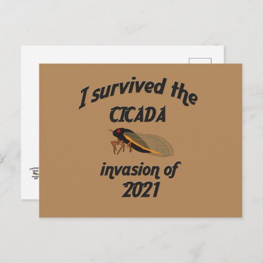 Cicada Invasion Briefkaart (Voorkant / Achterkant)