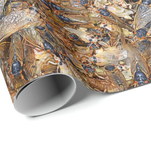 Cicada Invasion Cadeaupapier (Rol Hoek)