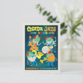 Cicada Jazz Jam Sessie Briefkaart (Staand voorkant)