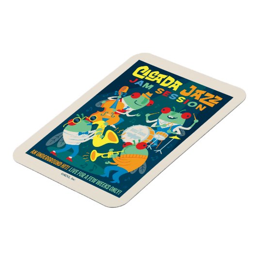 Cicada Jazz Jam Sessie Magneet (Linkerzijde)