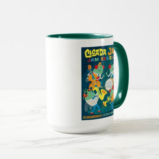Cicada Jazz Jam Sessie Mok (Voorkant rechts)