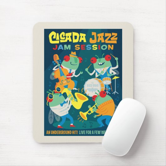 Cicada Jazz Jam Sessie Muismat (Met muis)
