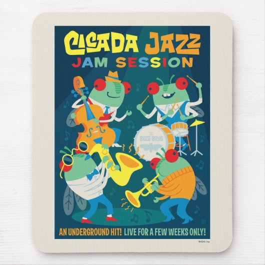 Cicada Jazz Jam Sessie Muismat (Voorkant)