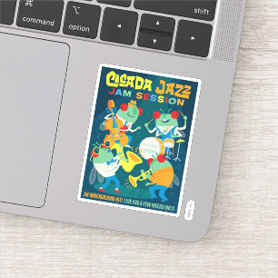 Cicada Jazz Jam Sessie Sticker
