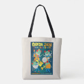 Cicada Jazz Jam Sessie Tote Bag (Achterkant)