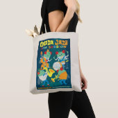 Cicada Jazz Jam Sessie Tote Bag (Dichtbij)
