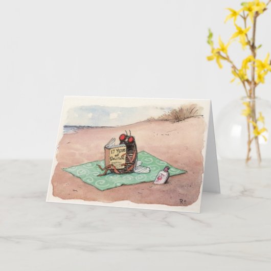 Cicada-kaart Kaart (Gele Bloem)