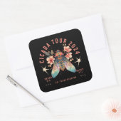 Cicada Lover Cicada Fest 2024 Broods XIX & XIII Vierkante Sticker (Envelop)