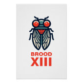 Cicada Magicada Brood XIII Aangepaste tekst Perfect Poster (Voorkant)