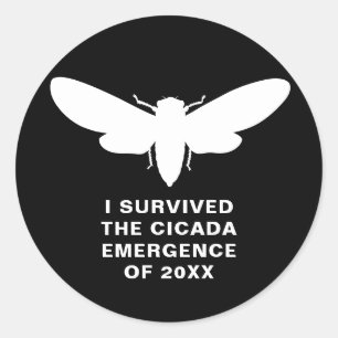 Cicada Magicada Emergence Survivor Ronde Sticker