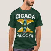 Cicada Palooza Brood X 2021 Entomologie Bug Love T-shirt (Voorkant)
