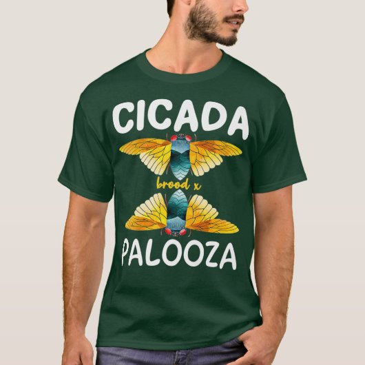 Cicada Palooza Brood X 2021 Entomologie Bug Love T-shirt (Voorkant)