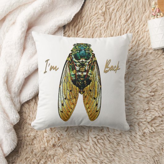 Cicada Pilow, Cicadoidea, Insect Bug, Entomology Kussen (Deken)