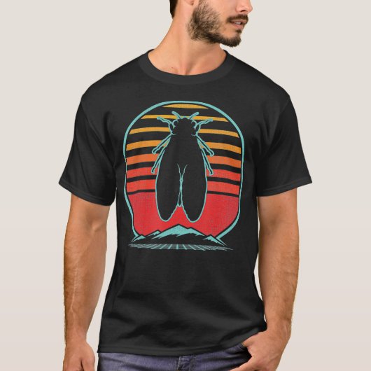Cicada Retro 80s Style Gift T-shirt (Voorkant)