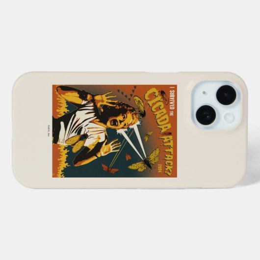 Cicada schreeuwende dame 2024 Case-Mate iPhone case (Achterkant (horizontaal))