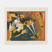 Cicada schreeuwende dame 2024 fleece deken (Voorkant (Horizontaal))