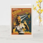 Cicada schreeuwende dame 2024 kaart (Gele Bloem)