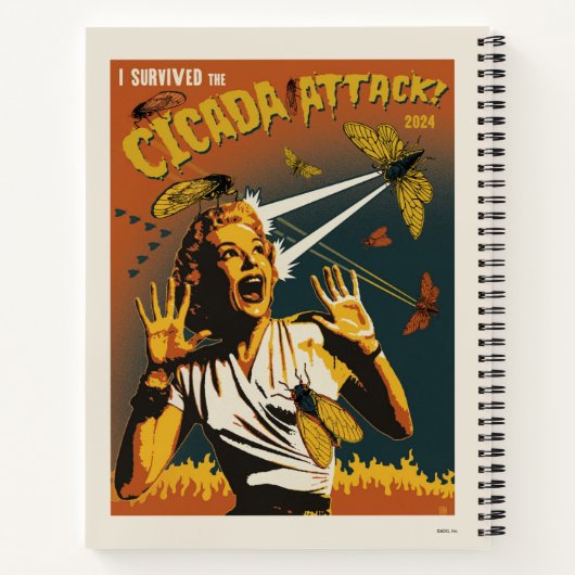 Cicada schreeuwende dame 2024 notitieboek (Achterkant)