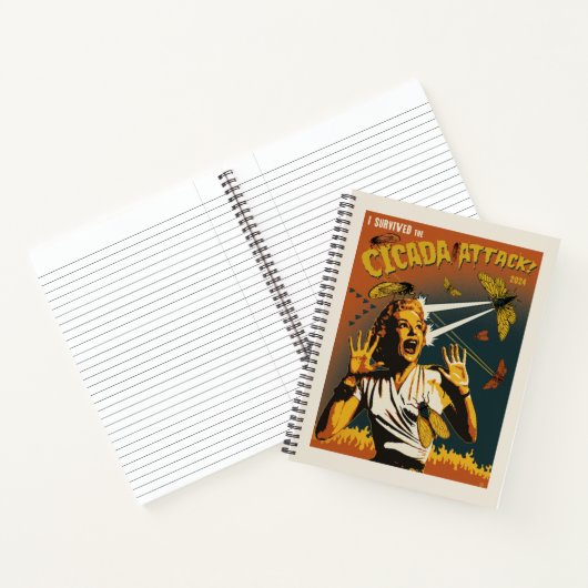 Cicada schreeuwende dame 2024 notitieboek (Binnen)