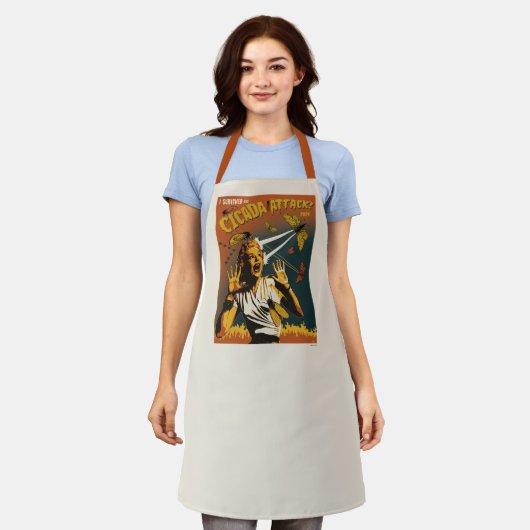 Cicada schreeuwende dame 2024 schort (Gedragen)