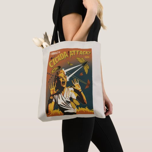 Cicada schreeuwende dame 2024 tote bag (Dichtbij)