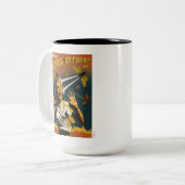 Cicada schreeuwende dame 2024 tweekleurige koffiemok (Voorkant links)