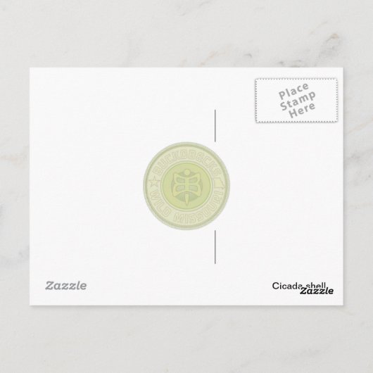 Cicada Shell. Briefkaart (Achterkant)