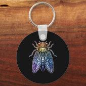 Cicada Shirt Insect Great Eastern Brood X Cicadas Sleutelhanger (Voorkant)