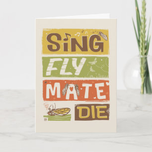 Cicada Sing Fly Mate sterven Kaart