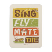 Cicada Sing Fly Mate sterven Magneet (Verticaal)